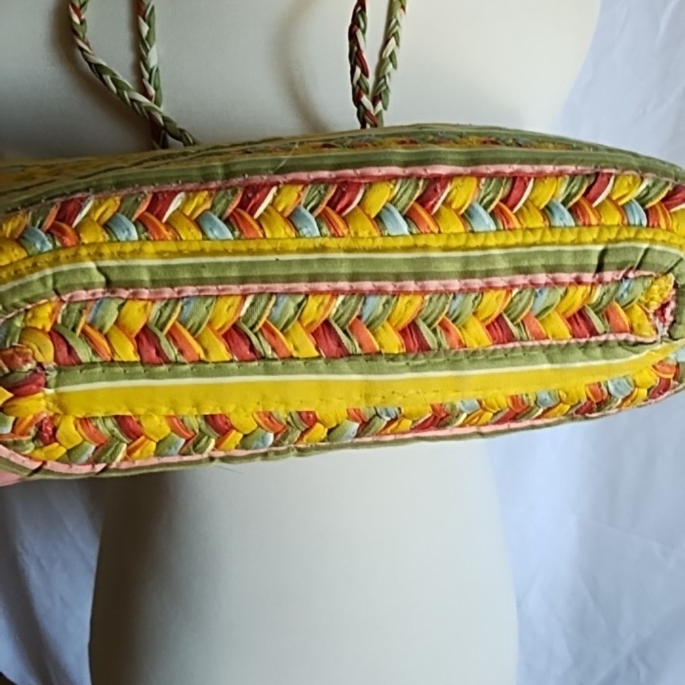 Woven Multicolor Fabric Tote - Picture 5 of 7